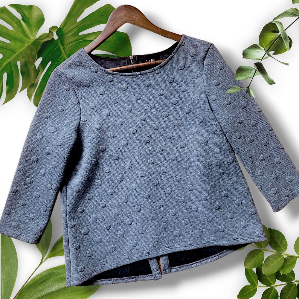 Anthropologie W5 Textured Polka Dot Blouse, sz Small
